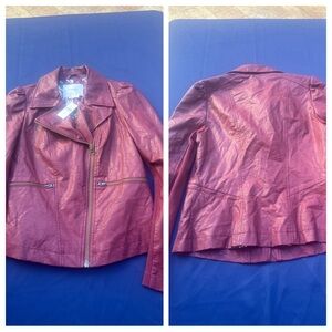 NWT by Anthropologie sage faux leather Moto jacket size S